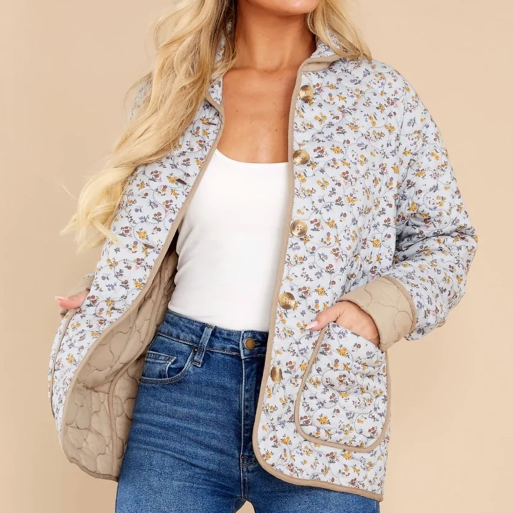 NEW Reversible Floral + Tan Jacket